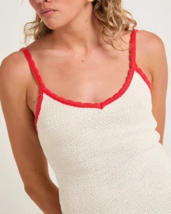 Tilly Contrast Crochet Mini Dress