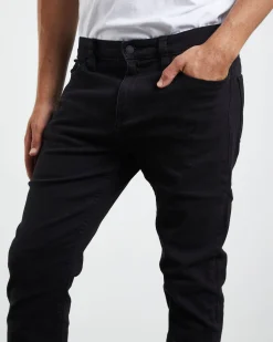 Tim Slim Denim Jeans Raven