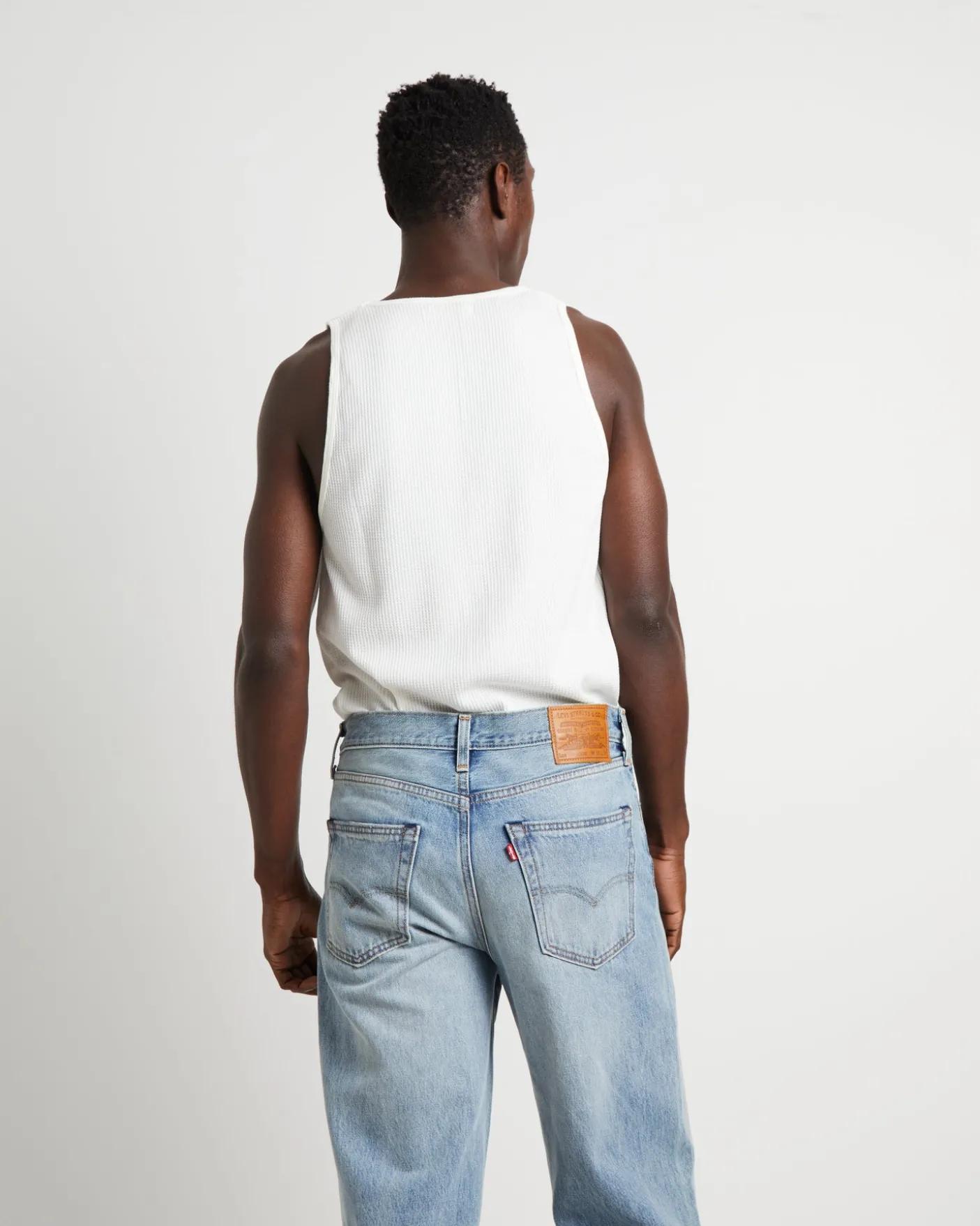 Trade Waffle Tank in Vintage White