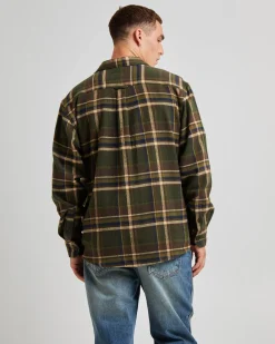 Trailer Check Long Sleeve Shirt Faded Army