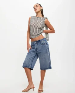 Tranquil Top in White Stripe
