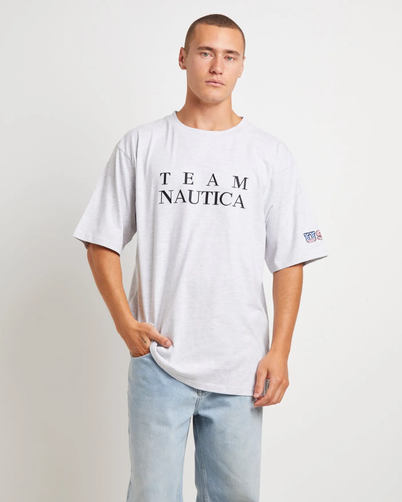 Trela Short Sleeve T-Shirt in Ice Marle Grey