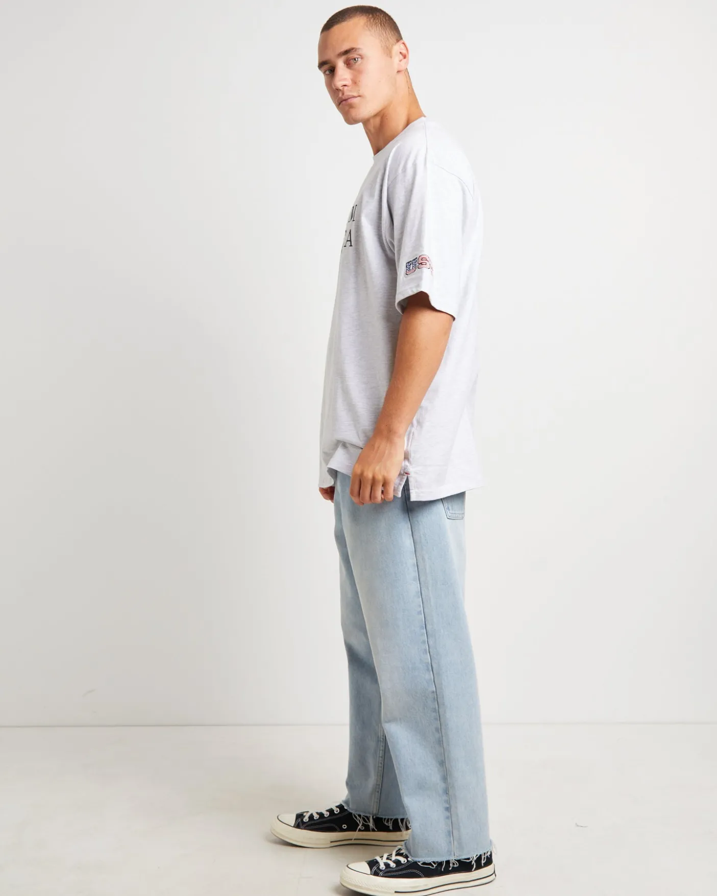 Trela Short Sleeve T-Shirt in Ice Marle Grey