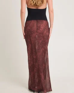 Umah Snake Sheer Maxi Skirt