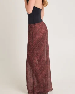 Umah Snake Sheer Maxi Skirt