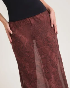 Umah Snake Sheer Maxi Skirt