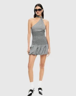 Un Tutu Mini Dress Onyx Gingham