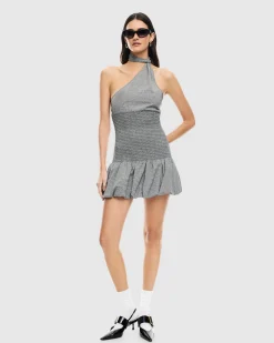 Un Tutu Mini Dress Onyx Gingham