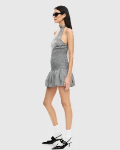 Un Tutu Mini Dress Onyx Gingham