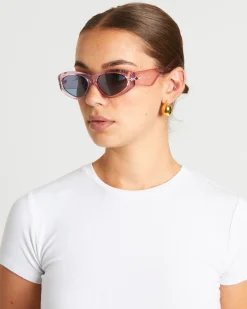 Under Wraps Sunglasses in Pink/Teal Mono