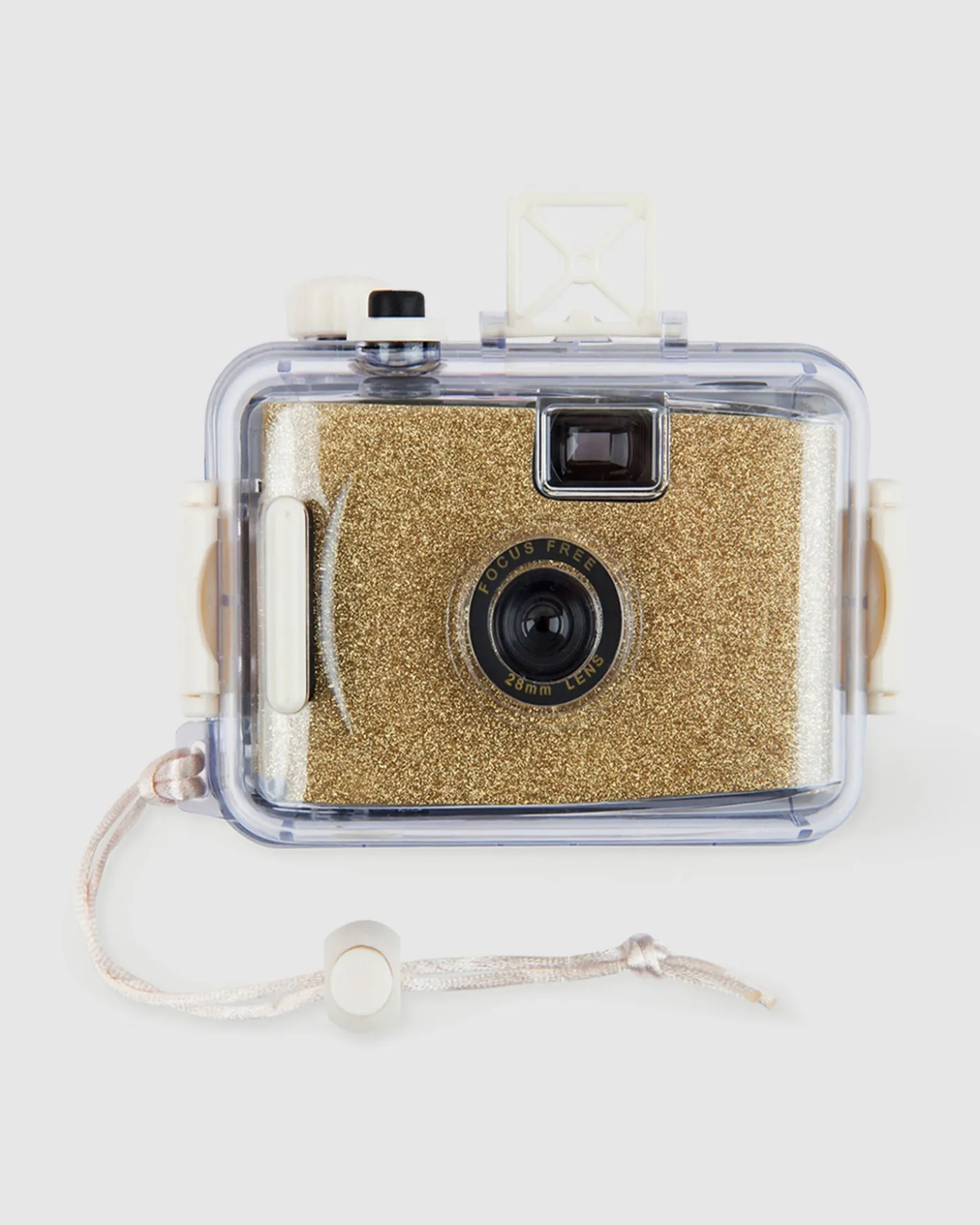 Underwater Camera Glitter Gold