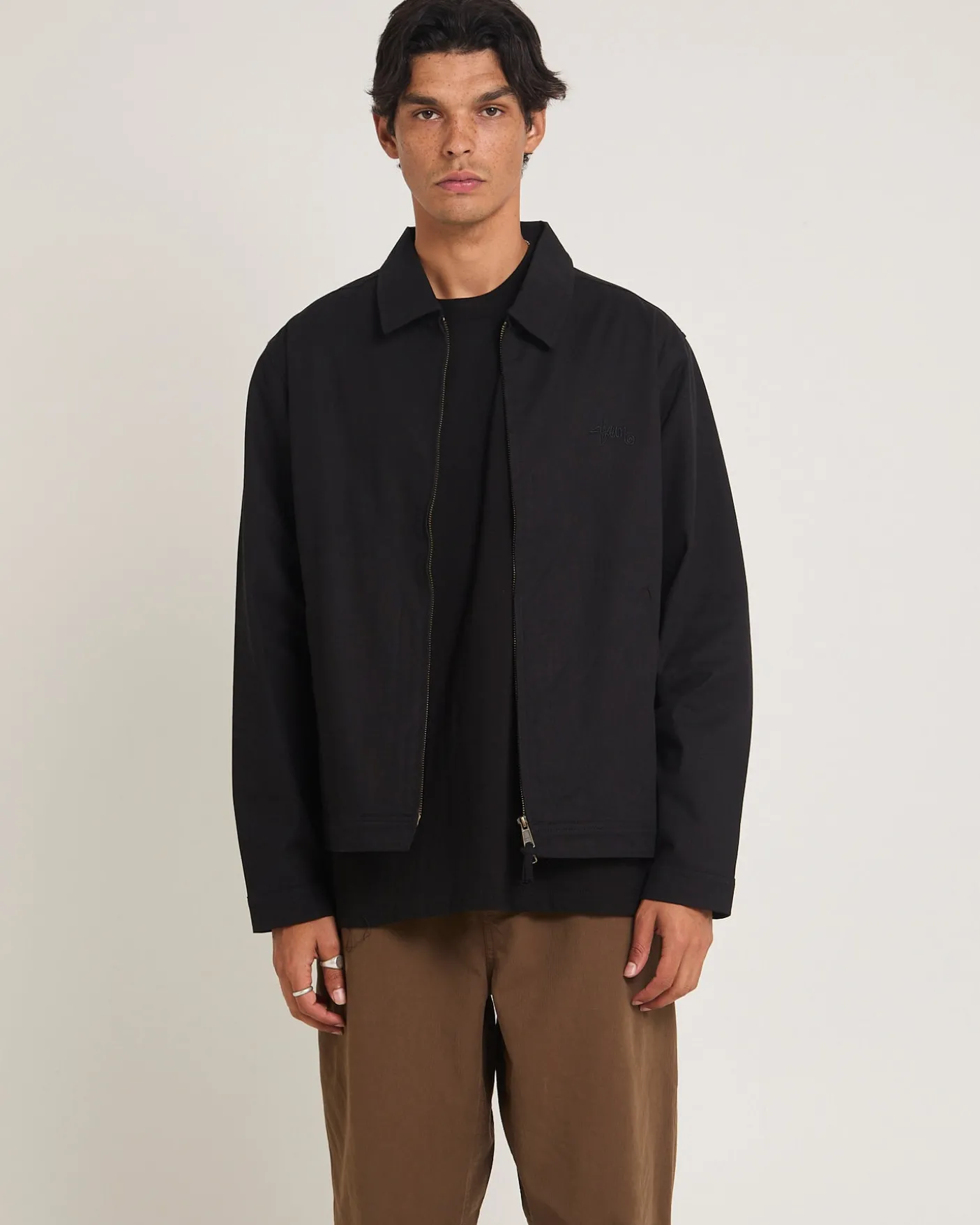 Unlined Canvas Zip Jacket