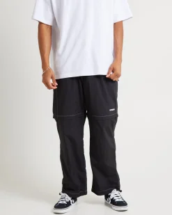 Valley Recycled Zip Off Spray Pants Black