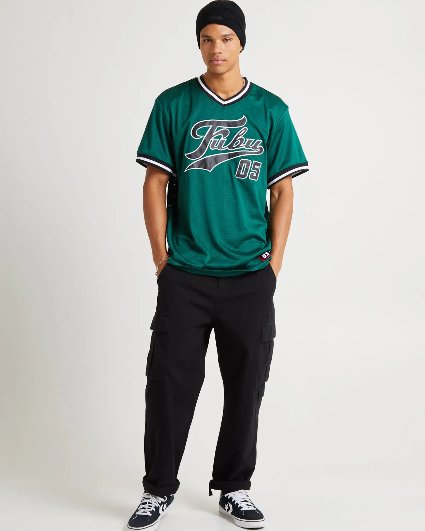 Varsity Mesh T-Shirt Dark Green