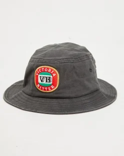 VB Cotton Twill Bucket Hat in Charcoal