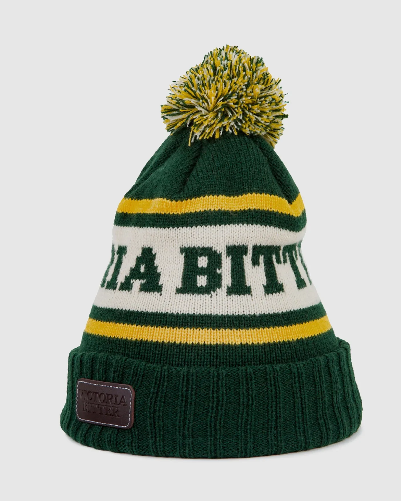 Victoria Bitter Leather Patch Leroy Beanie