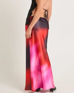 Vila Ombre Slip Maxi Skirt