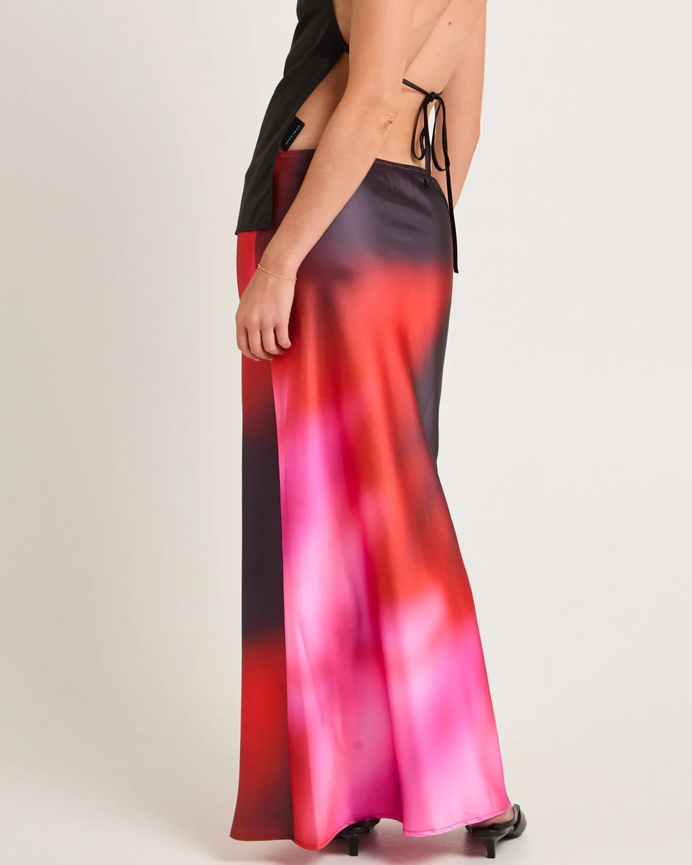 Vila Ombre Slip Maxi Skirt