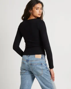 Vivi Long Sleeve Top Black