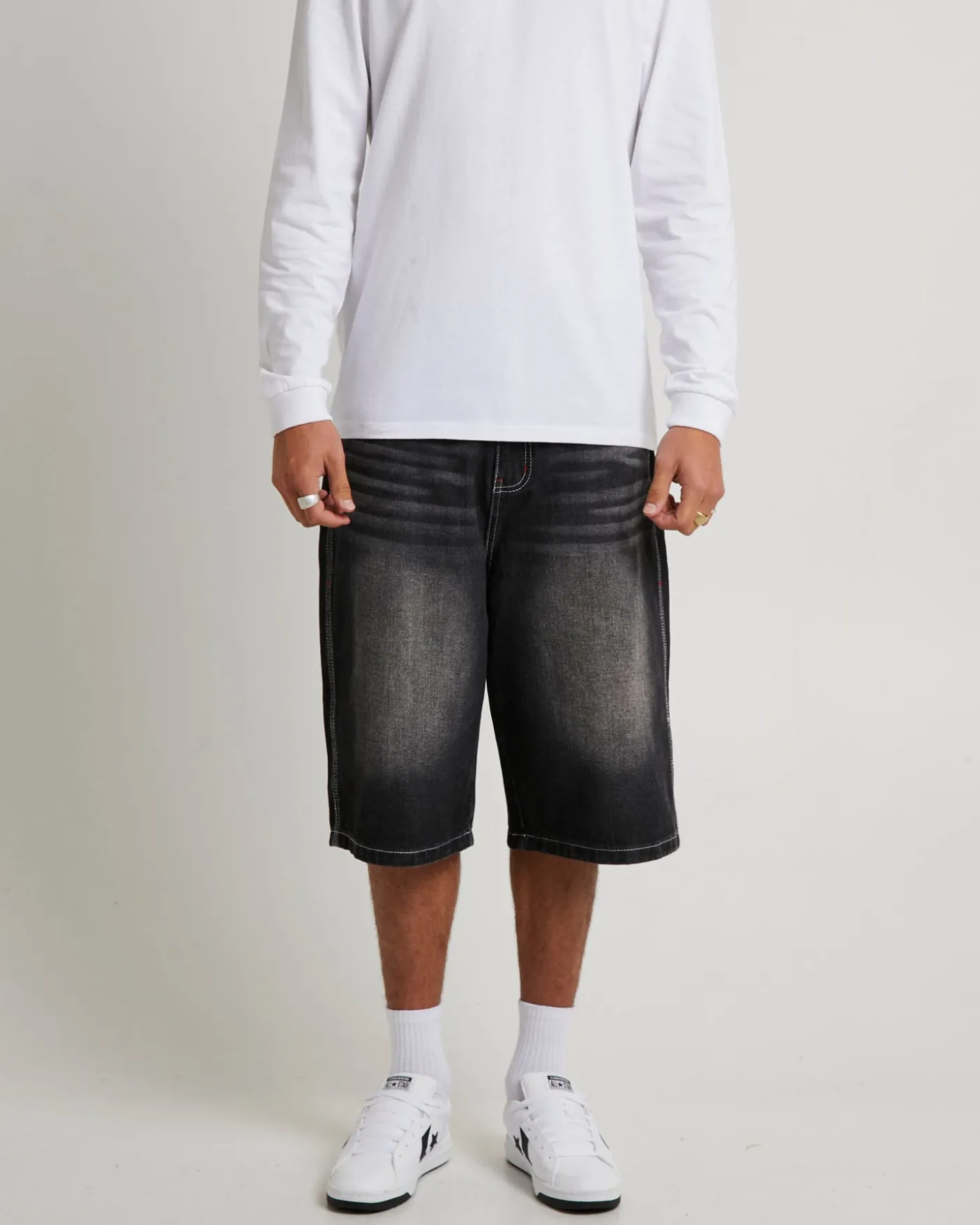 Washed Black Jumbo Jorts
