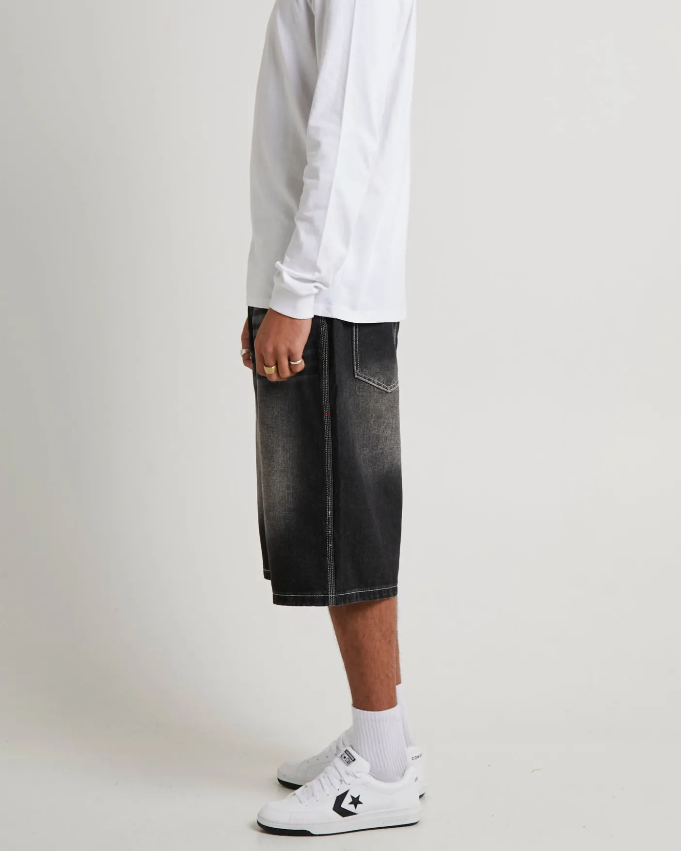 Washed Black Jumbo Jorts
