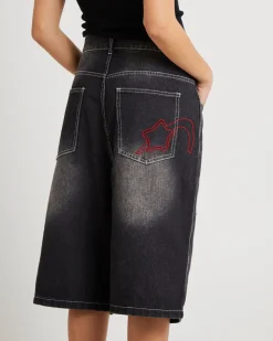 Washed Black Jumbo Jorts