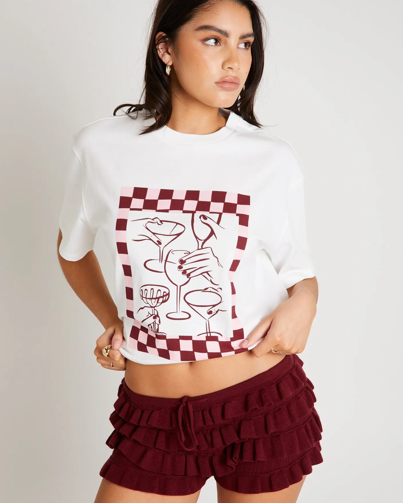Wine And Dine Oversized T-Shirt