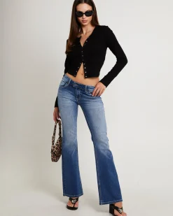 Y2K Low Flare Bedazzle Denim Jeans