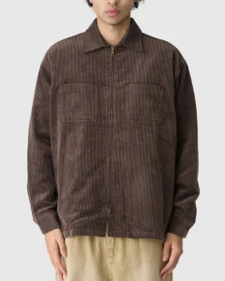 Zip Thru Long Sleeve Cord Shirt