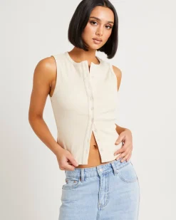 Zoe Button Front Tank Top