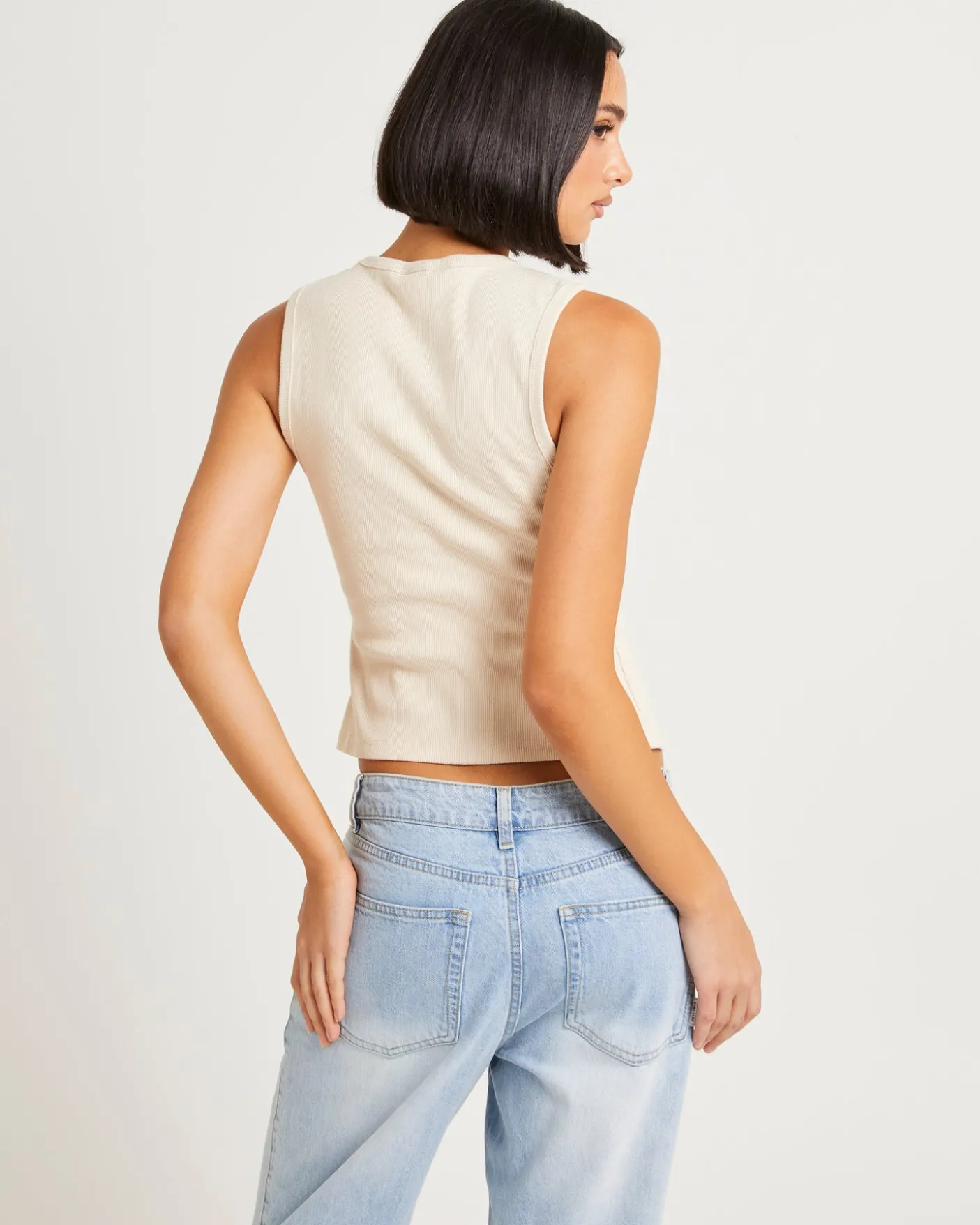Zoe Button Front Tank Top