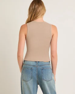 Zoe Button Front Tank Top
